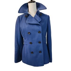 Victoria’s Secret Moda International Blue Wool Blend Pea Coat Women’s 8